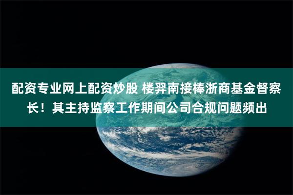 配资专业网上配资炒股 楼羿南接棒浙商基金督察长！其主持监察工作期间公司合规问题频出