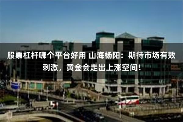 股票杠杆哪个平台好用 山海杨阳：期待市场有效刺激，黄金会走出上涨空间！